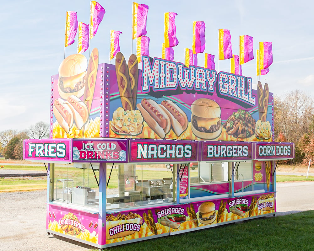 DTG Delta Shows Grill & Fry Midway Grill Concession Trailer