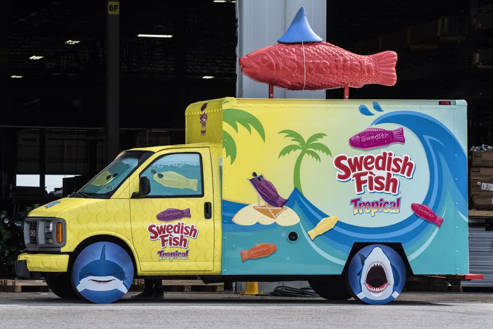 swedish fish tropical vinyl car wrap